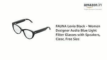 FAUNA Levia Black - Women Designer Audio Blue Light Filter